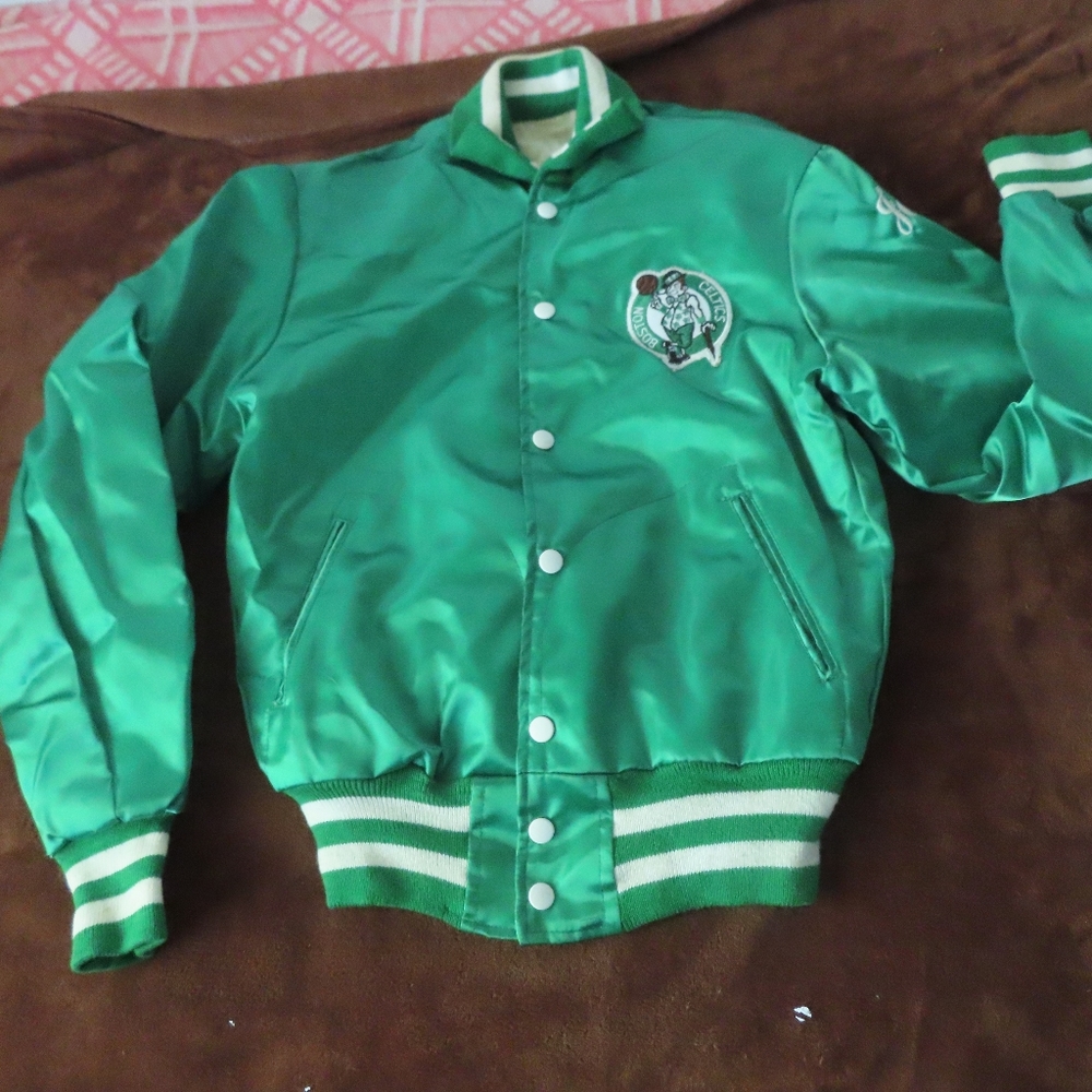 Empire Sporting Goods N.Y. Boston Celtics Satin Bomber Jacket Size Small